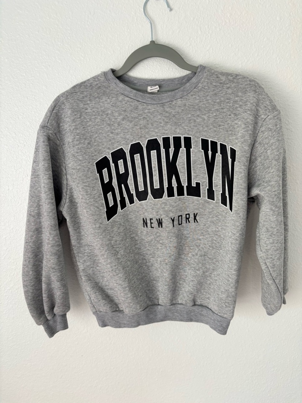 SHEIN Gray 'BROOKLYN' Crewneck Sweatshirt